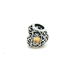 Pandora Citrine Heart Charm